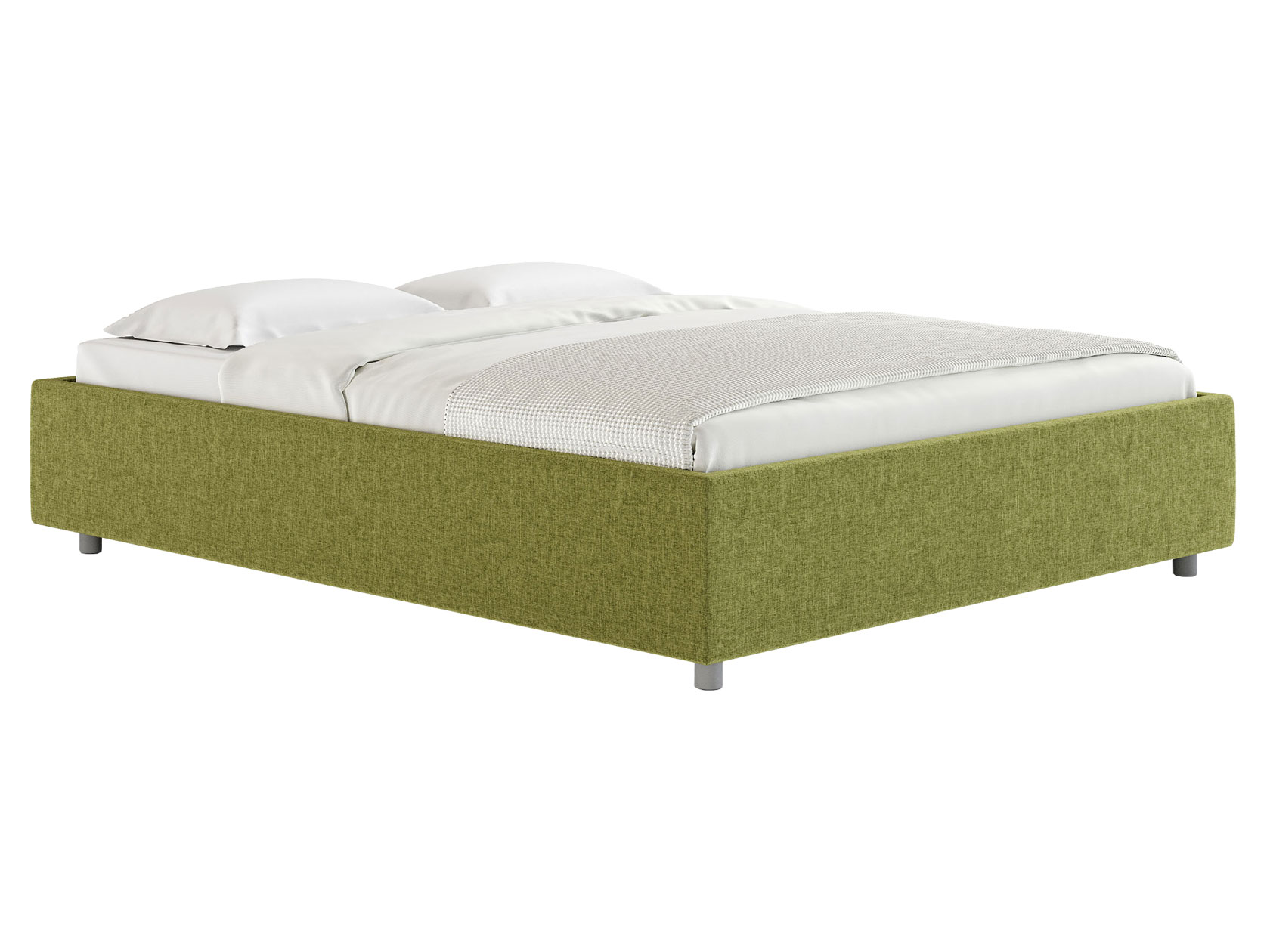 Двуспальная кровать Скандинавия Зеленый велюр