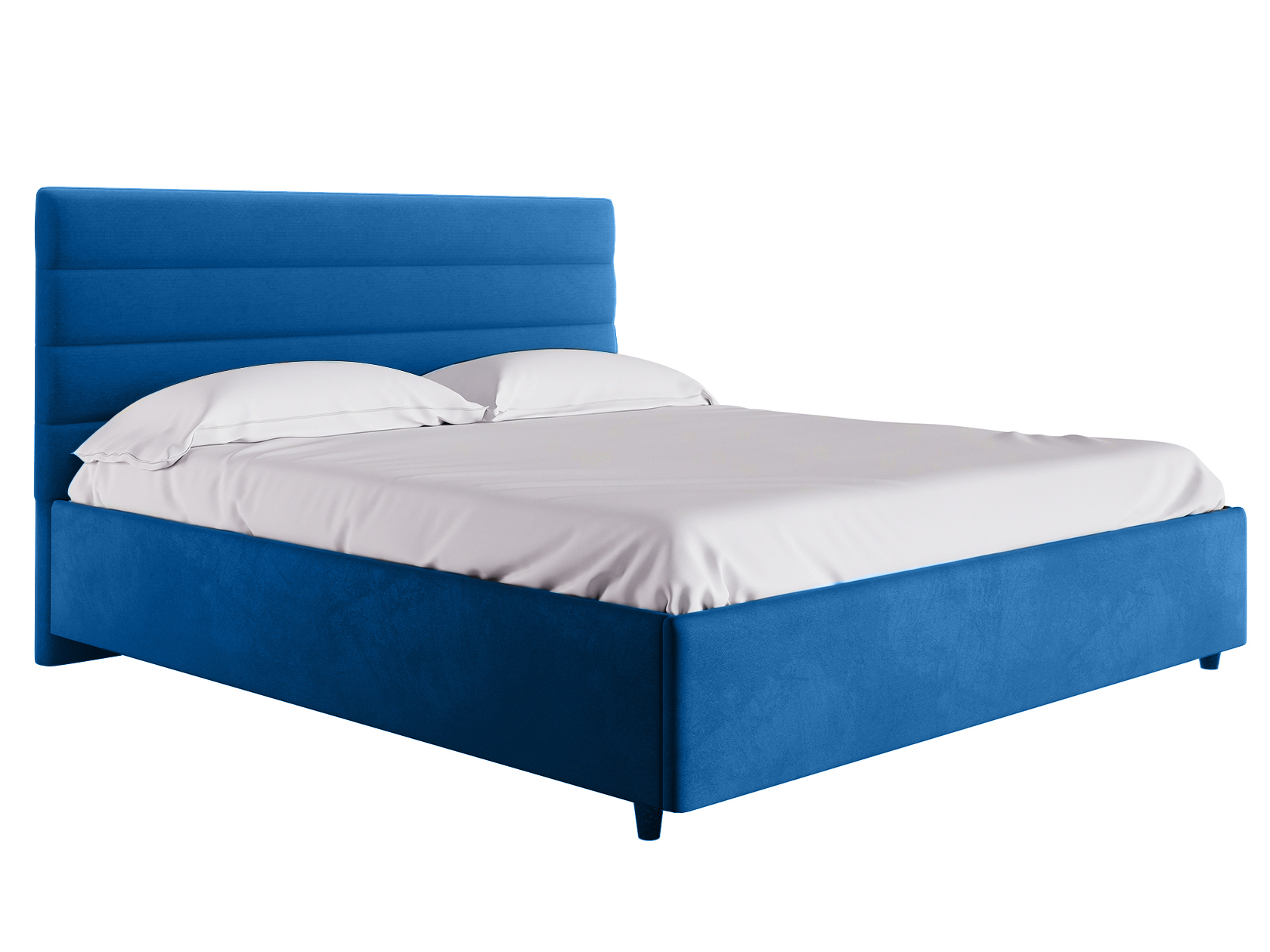 Кровать с подъемным механизмом Франческа ПМ Ярко-синий, велюр 160х200 см