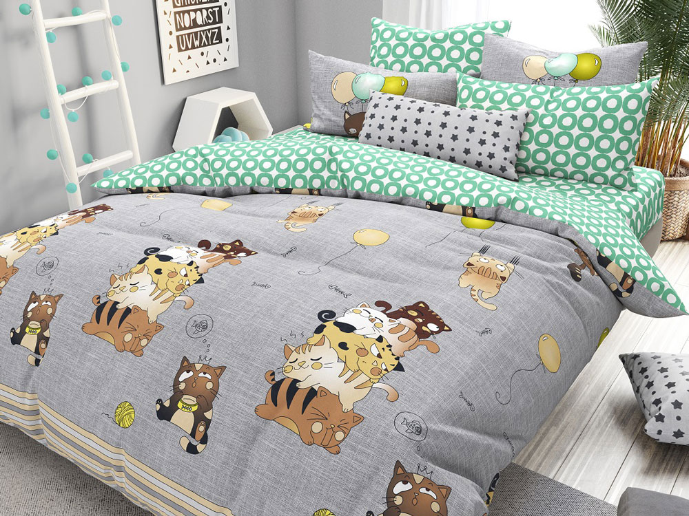 Детский комплект постельного белья Кошки