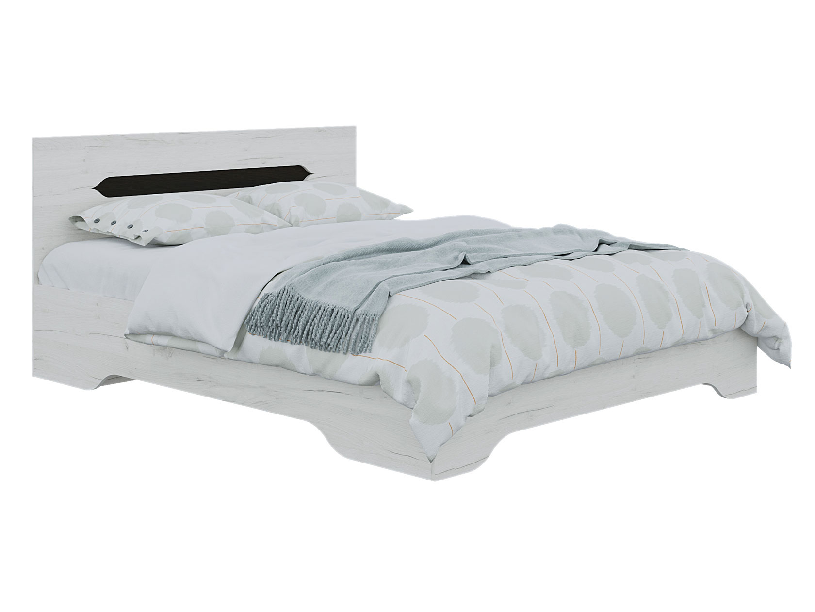 Двуспальная кровать Вега Белый Крафт