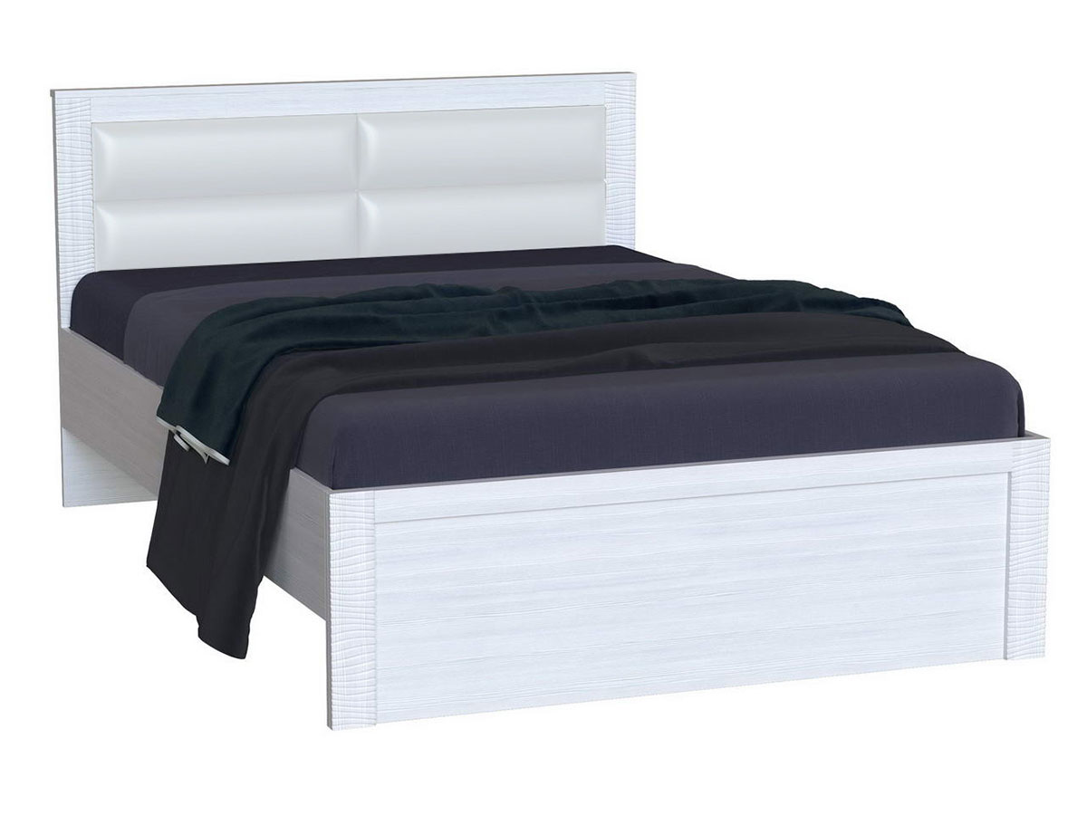 Двуспальная кровать Элегия Лиственница светлая 160х200 см С анатомическим основанием