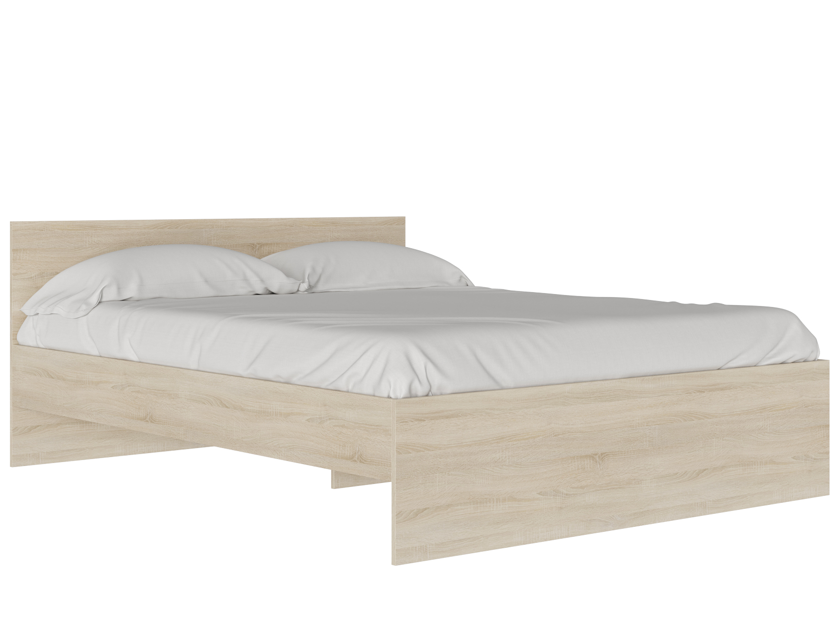 Двуспальная кровать Тиберия Дуб Сонома 140х200 см