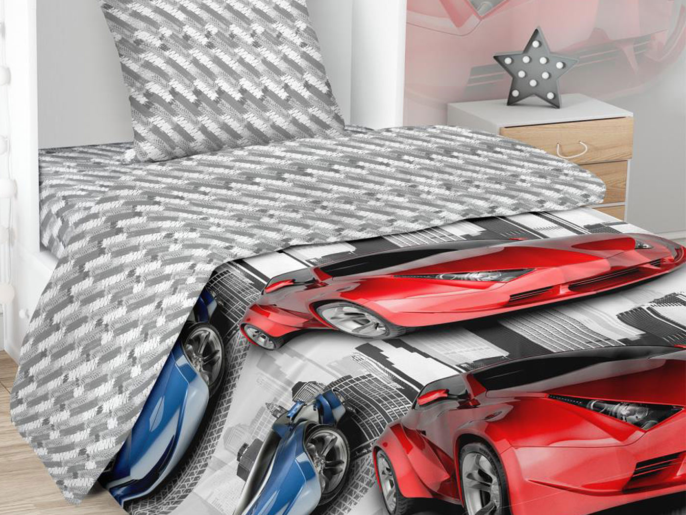 Детский комплект постельного белья Скоростные