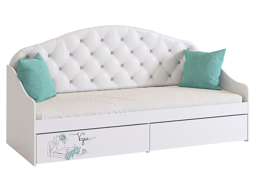 Детская кровать Гламур Белый /